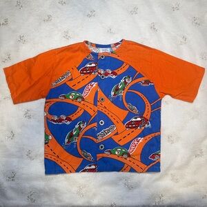 Vintage 80s Hot Wheels by Sears Boys Button-Up T-Shirt Size 10-12